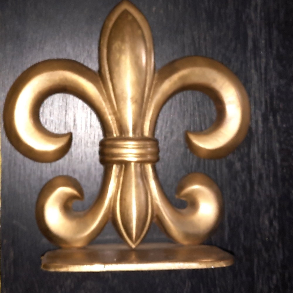 Brass Fluer de lis Bookend